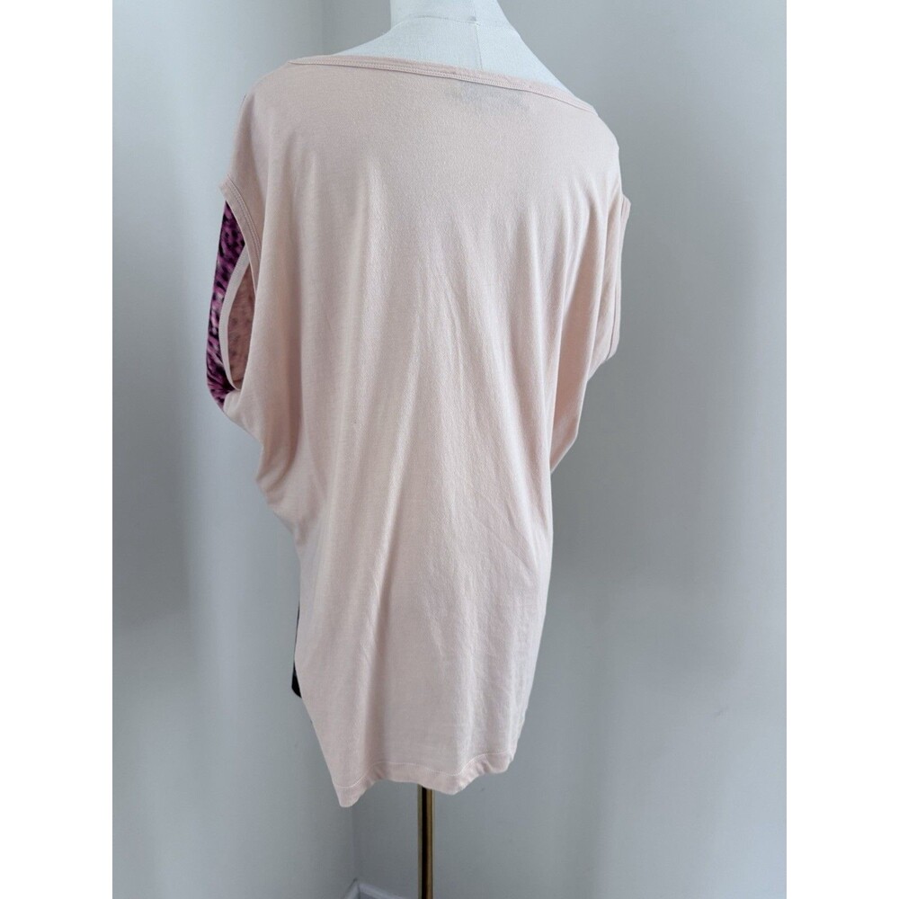 Stella McCartney Pink Lynx Graphic Tunic Top 44 Cotton Oversized Tee Portugal - Picture 3 of 16